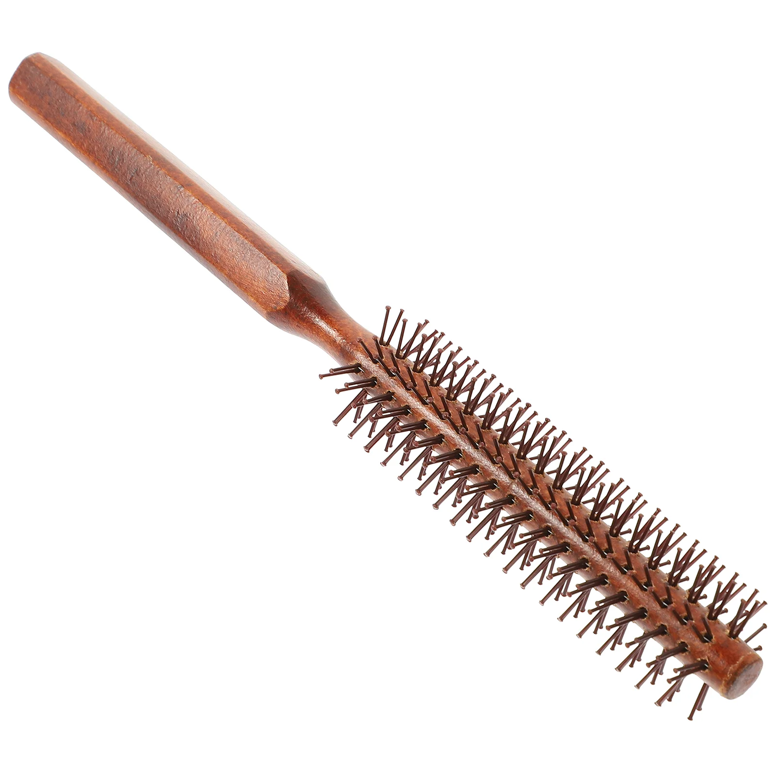 Mini Hair Brush Brushes Wooden Comb Blow Drying Anti-static Hairbrush for Curly Household Women Round Roller Miss Women\'s