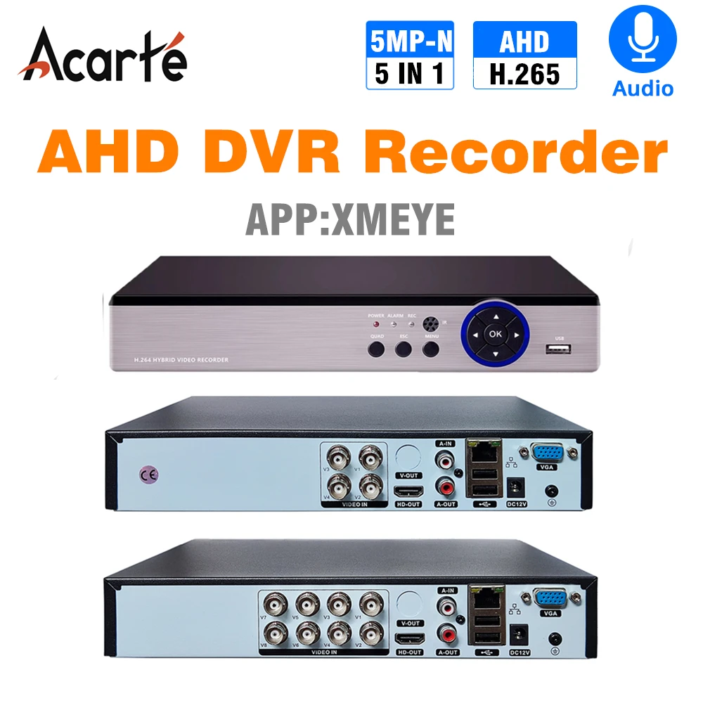 Gravador de vídeo da fiscalização da segurança XMeye-DVR, 4 canais, 8CH, 16CH, TVI, CVI, CVBS, AHD, 4in 1, 1080P DVR