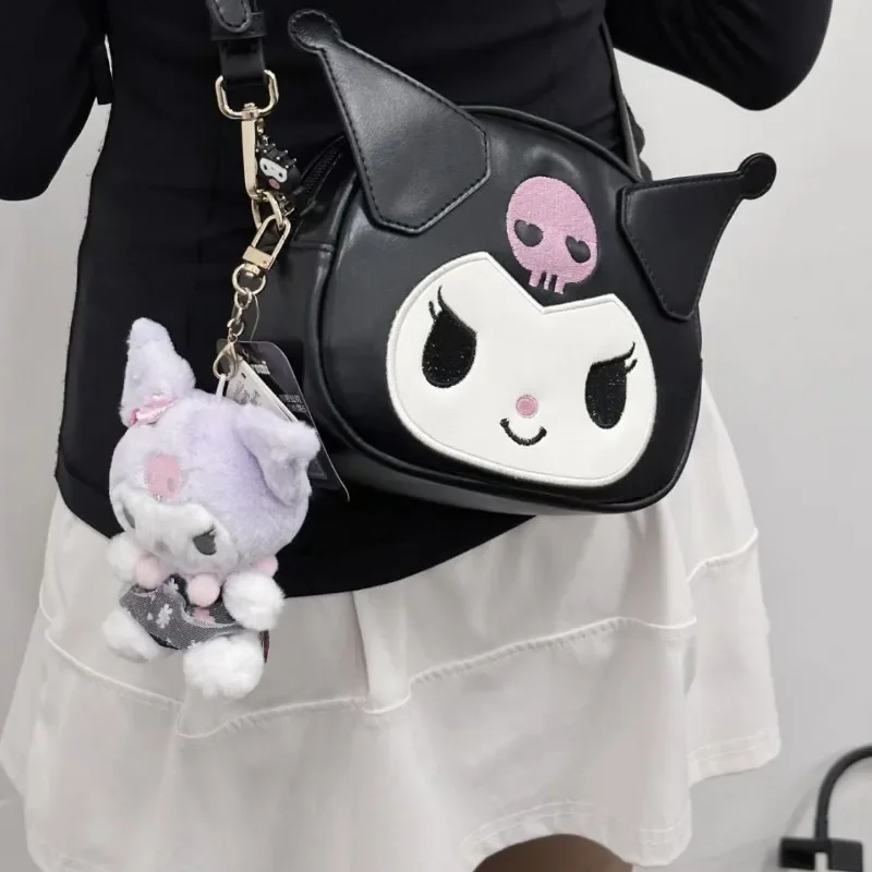 MBTI Kuromi Cartoon Womens Shoulder Bag Cute Japanese Style Pu Leather Casual Handbag Harajuku 2024 New Fashion Female Bag Sac