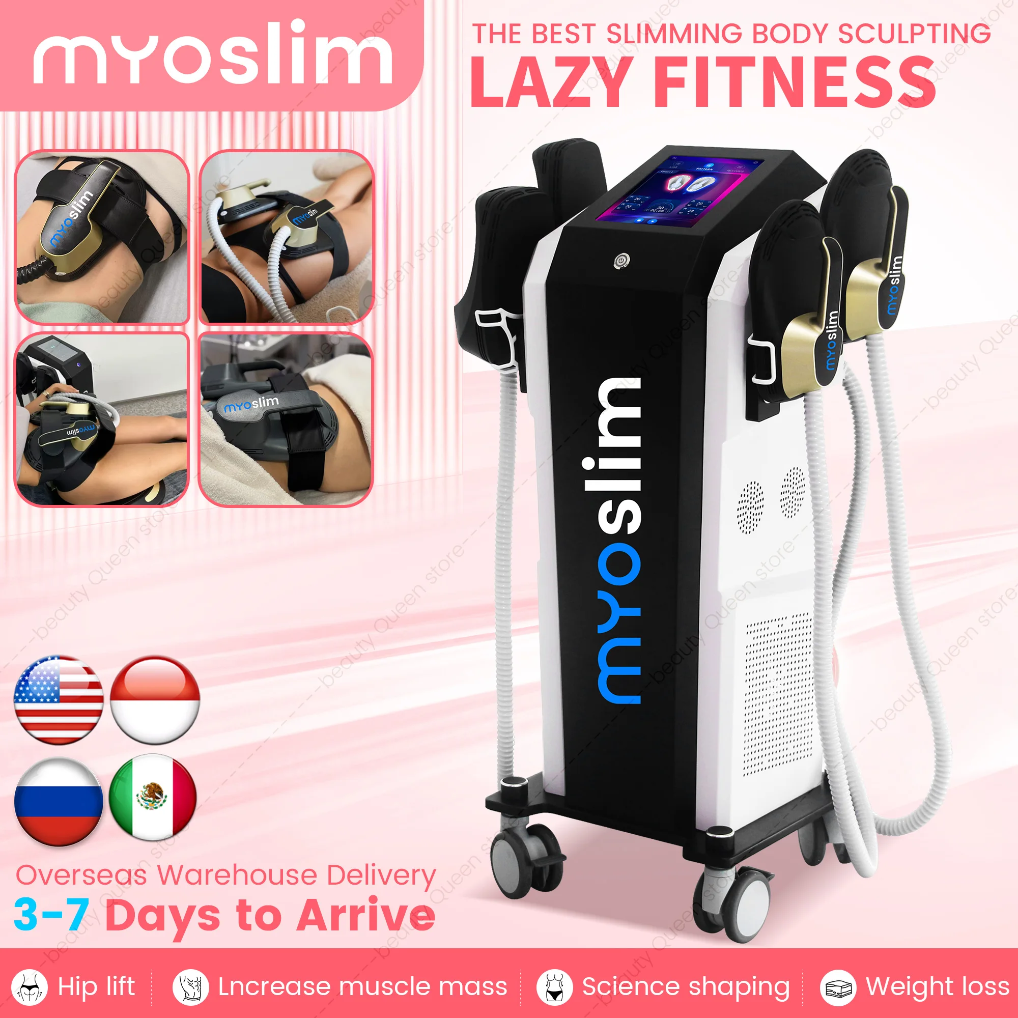 Myoslim EMS Body Sculpt 6500W Muscle Stimulate Fat Removel Eletric Machine RF Weight Lose Electromagnetic