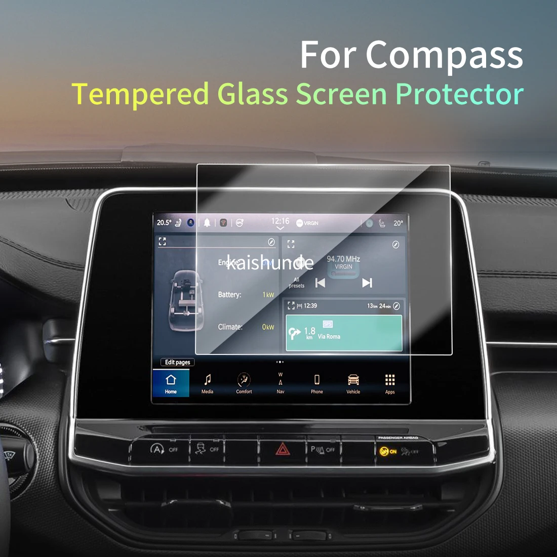 Car Stickers Meters Protector For 26 Jeep Compass Tempered Glass Protective Film Display Navigation Vehicle