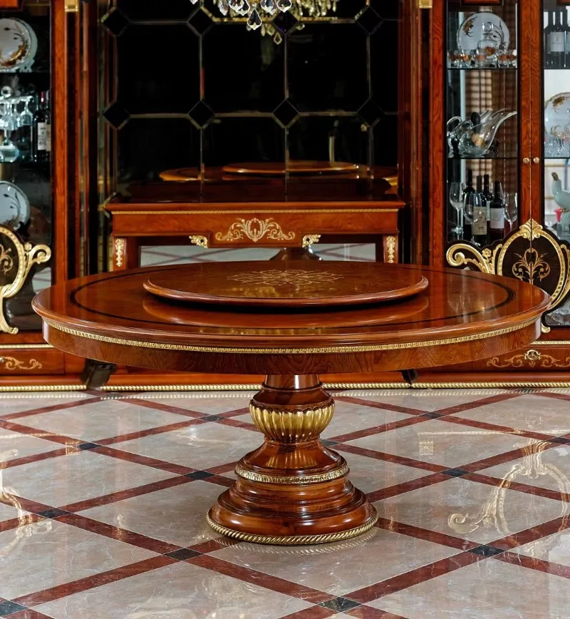 Elegant French Palace Style Handcrafted Gilded Carved Solid Wood Mahogany Finish Floral Upholstered Seating Luxury Dining Chair