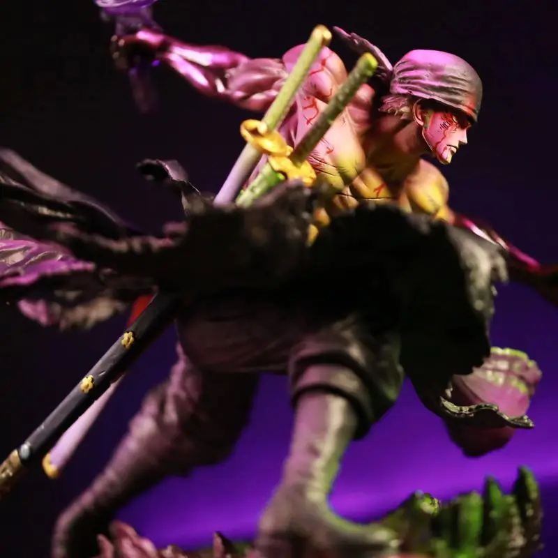 

Аниме цельная кровавая Зоро двуглавая статуя фигурка изысканное качество изготовления анимационная фигурка статуя украшение для рабочего стола подарок