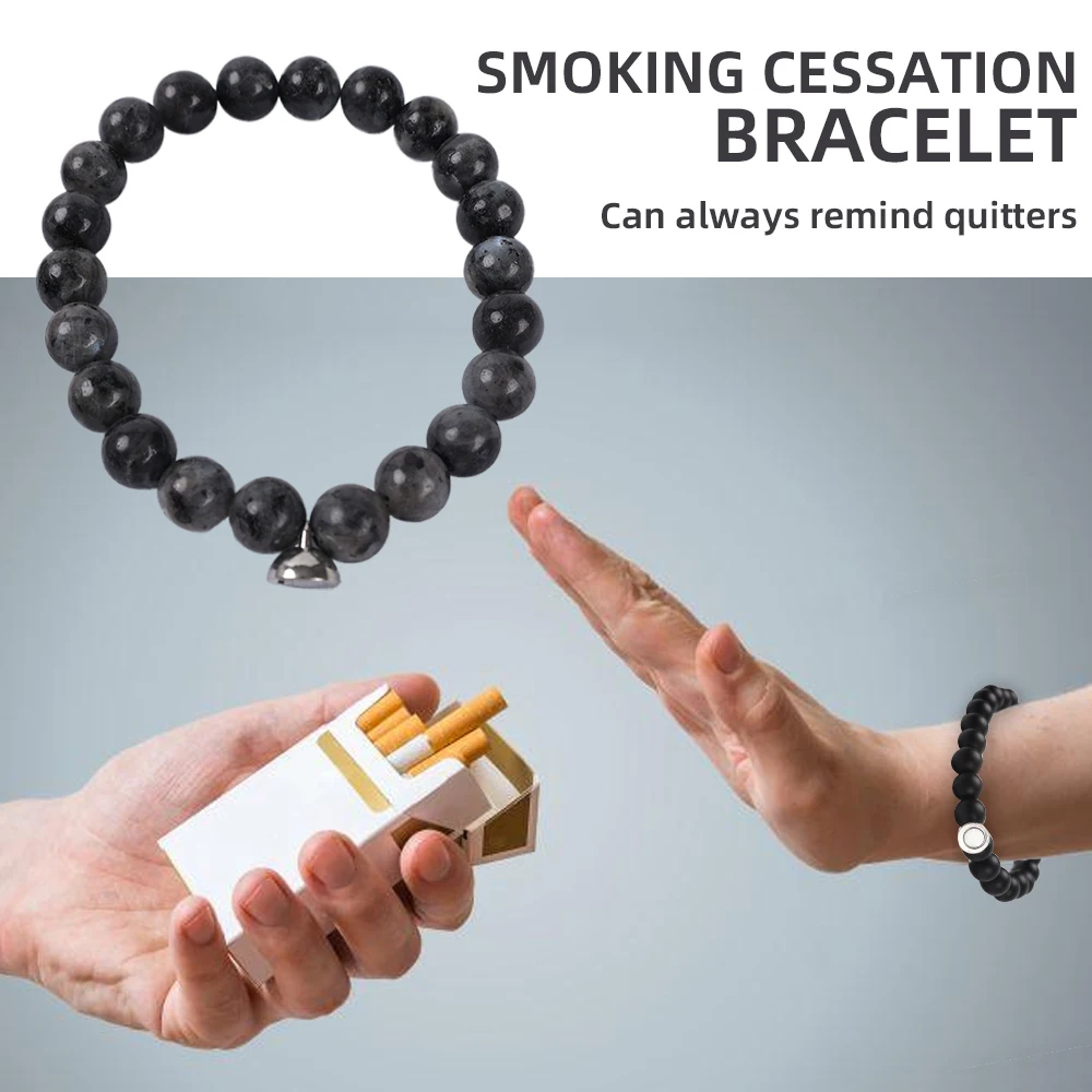 Smoking Cessation Bracelet Magnet Anti Smoke Bracelet, Anti Anxiety Spiritual Bracelet for Positive Energy Improves Your Health