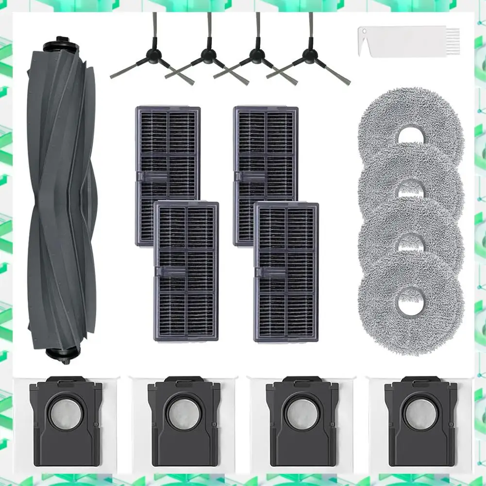 

FIZP For Dreame X30 Ultra,L10s Pro Ultra Vacuum Cleaner Main Side Brush Hepa Filter Mop Cloth Dust Bag Accessories Kit