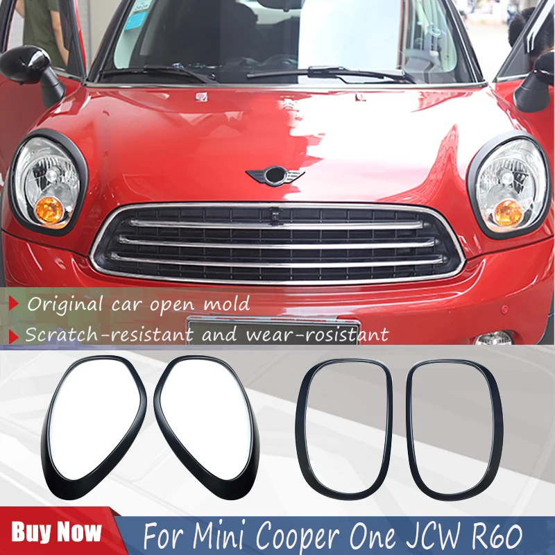 Car Headlight Head Rear Tail Light Lamps Frame Cover Stickers For MINI Cooper One S Countryman R60 Auto Styling Accessories