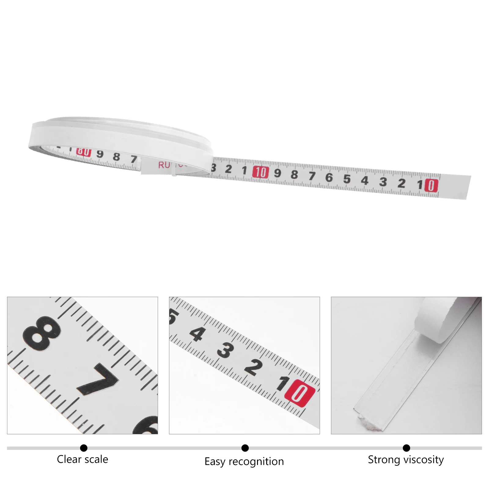 

2M Self Adhesive Steel Ruler Metric Scale Measuring Tape Woodworking Cloth Durable Corrosion Resistant Accurate Measurement