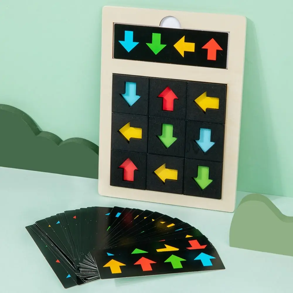 Direção de madeira cognição sensorial jogo quebra-cabeça aprendizagem montessori paróquia portátil pensamento lógico cor forma correspondência