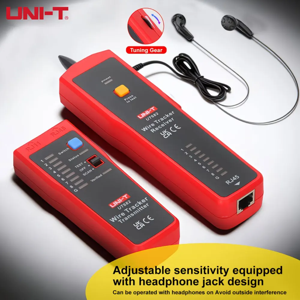 UNI-T UT682 Series Wire Tracker Toner Probe Telephone Line Network Cable Ethernet LAN Tester Calibration Detector Line Finder