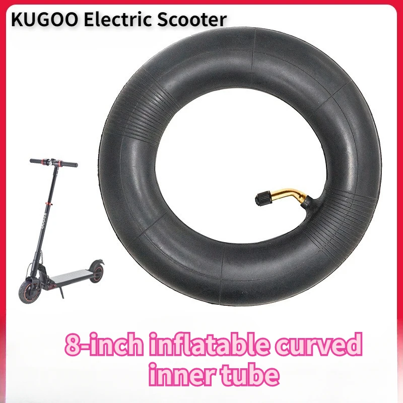 8 Inch KUGOO 200 * 50 Inflatable Curved Inner Tube Scooter Accessories for KUGOO Rubber Inflatable Replacement Tire