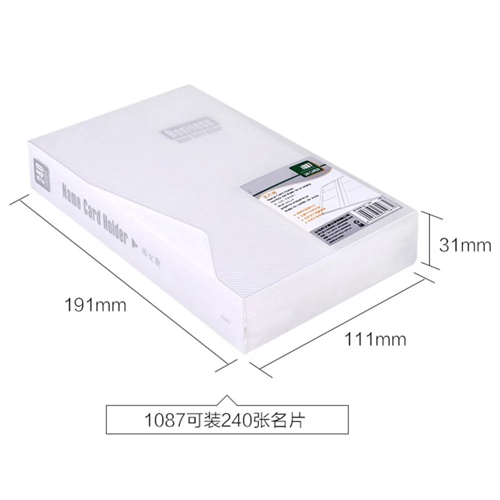 1 قطعة/الوحدة حامل بطاقة العمل 240-حافظة ومخزون البطاقات لقرطاسية المكتب