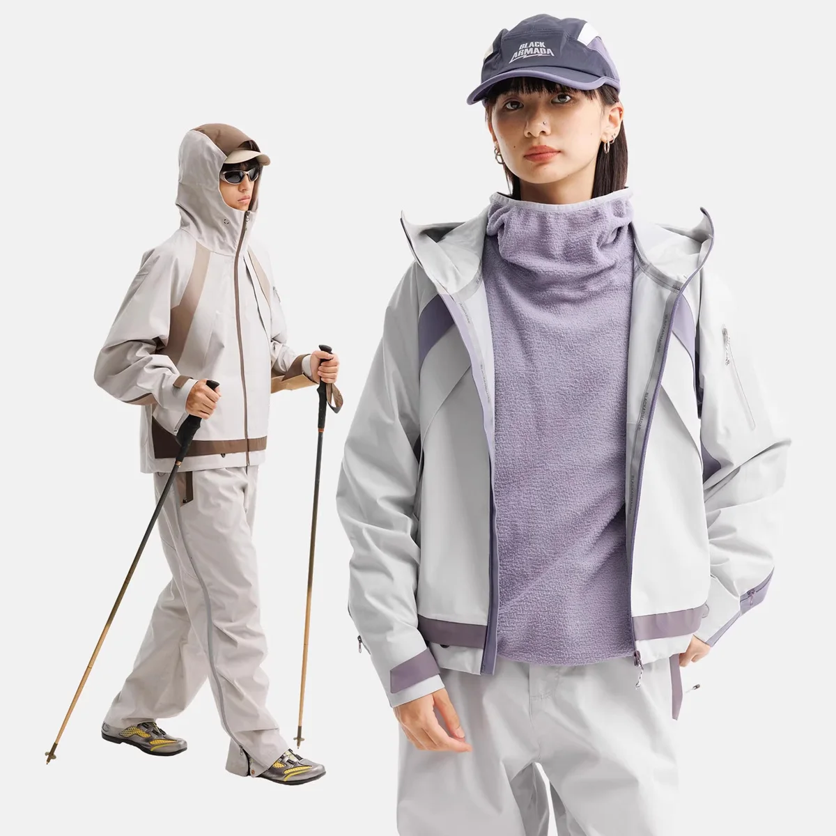 

Women Men Outdoor Soft Shell Waterproof Windproof Zipper Techwear Track Functional Sport Cargo Jacket Pant Coat Trousers