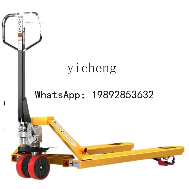 A1 hand push cattle forklift manual hydraulic handling forklift 2/3 tons 5 tons warehouse high quality trailer
