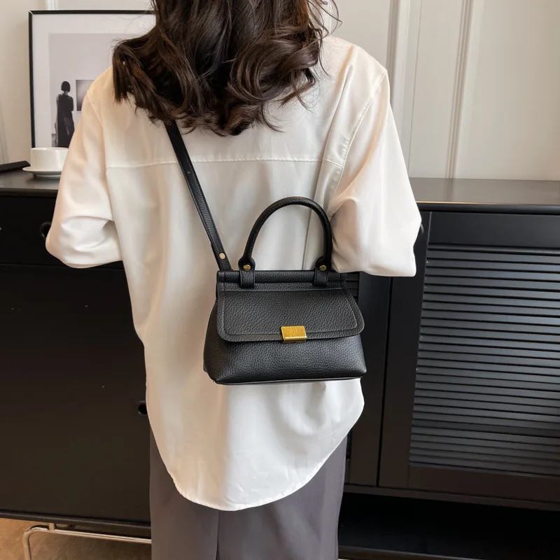 

2025 New Vintage Square Bag for Women, Genuine Leather Multi-way Shoulder Crossbody Purse, Retro Chic Large Capacity Tote