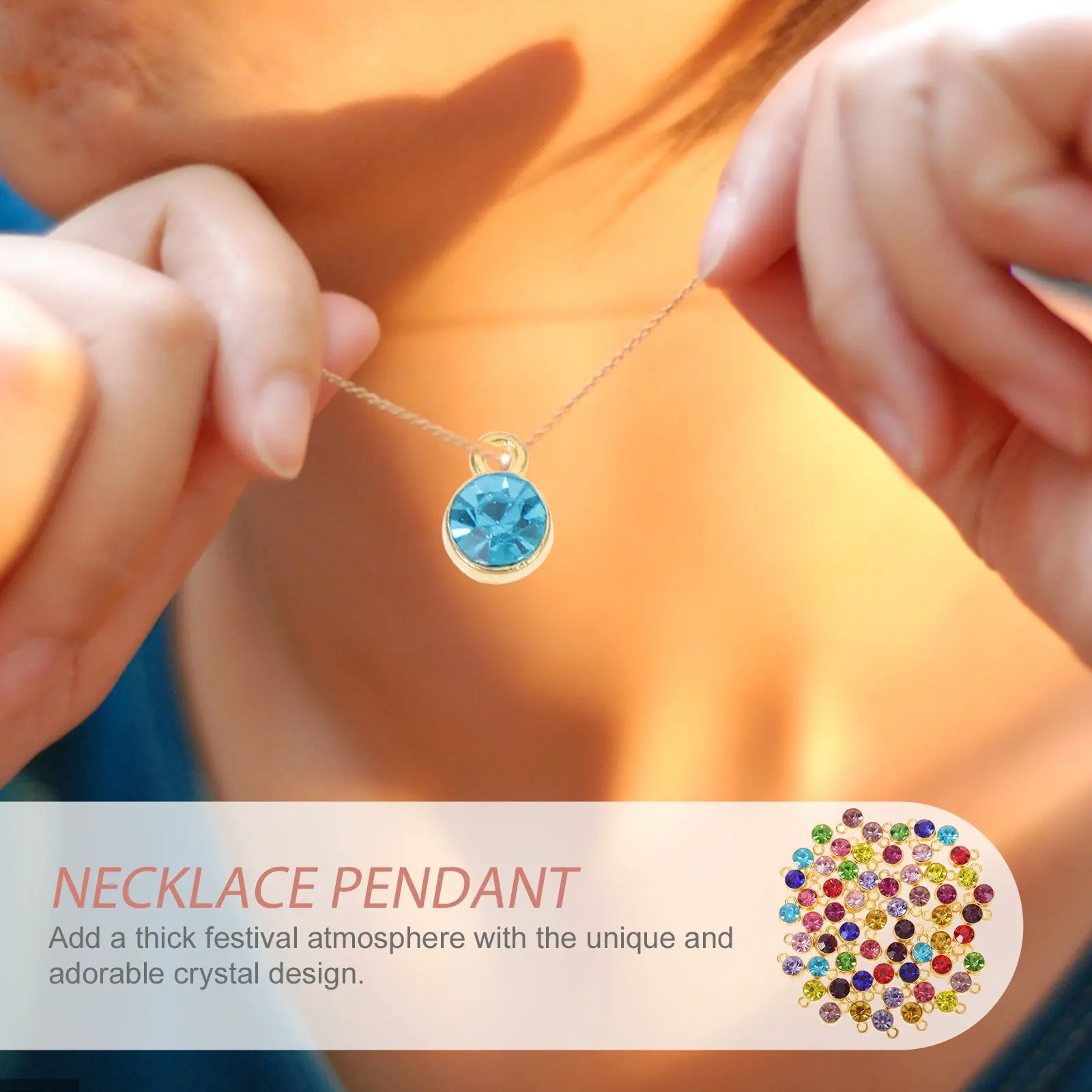 

60 наборов креативных хрустальных подвесок-шармов для ожерелий, брелоков из сплава, украшений для сумок, аксессуаров для праздников и вечеринок, для самостоятельного изготовления