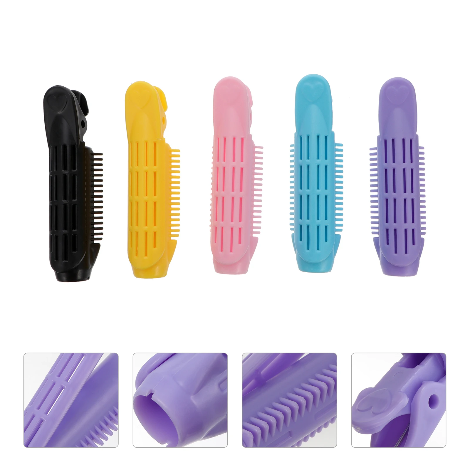 

5 Pcs Plastic Hair Rollers Durable Styling Tool Big Wave Clip Curler Fashion Accessory Portable Travel Lightweight