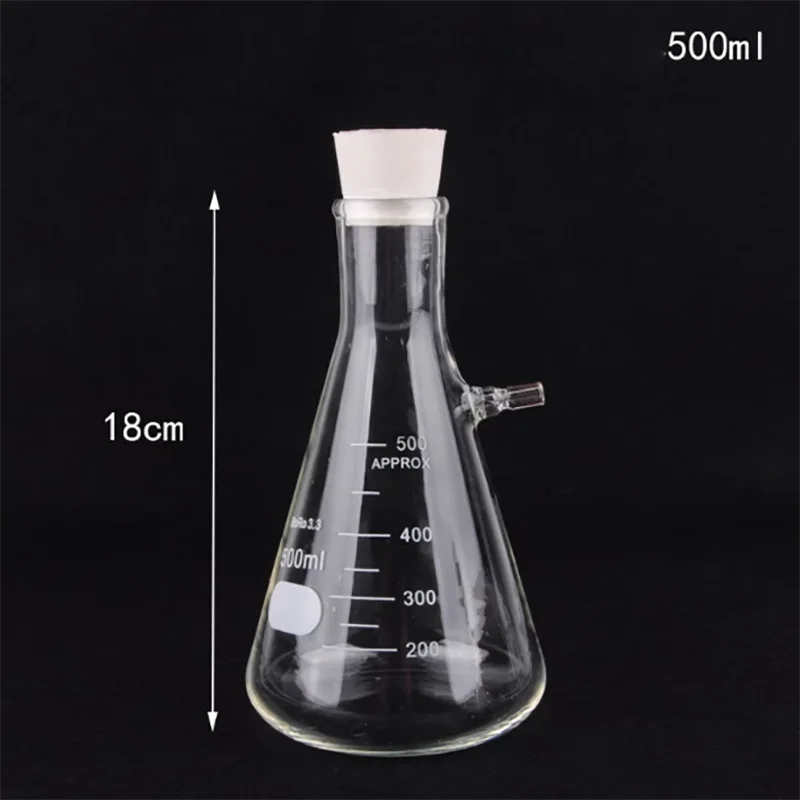 British funnel pumping bottle 250ml500ml1000ml filter bottle triangle burn bottle resistant high temperature resistance
