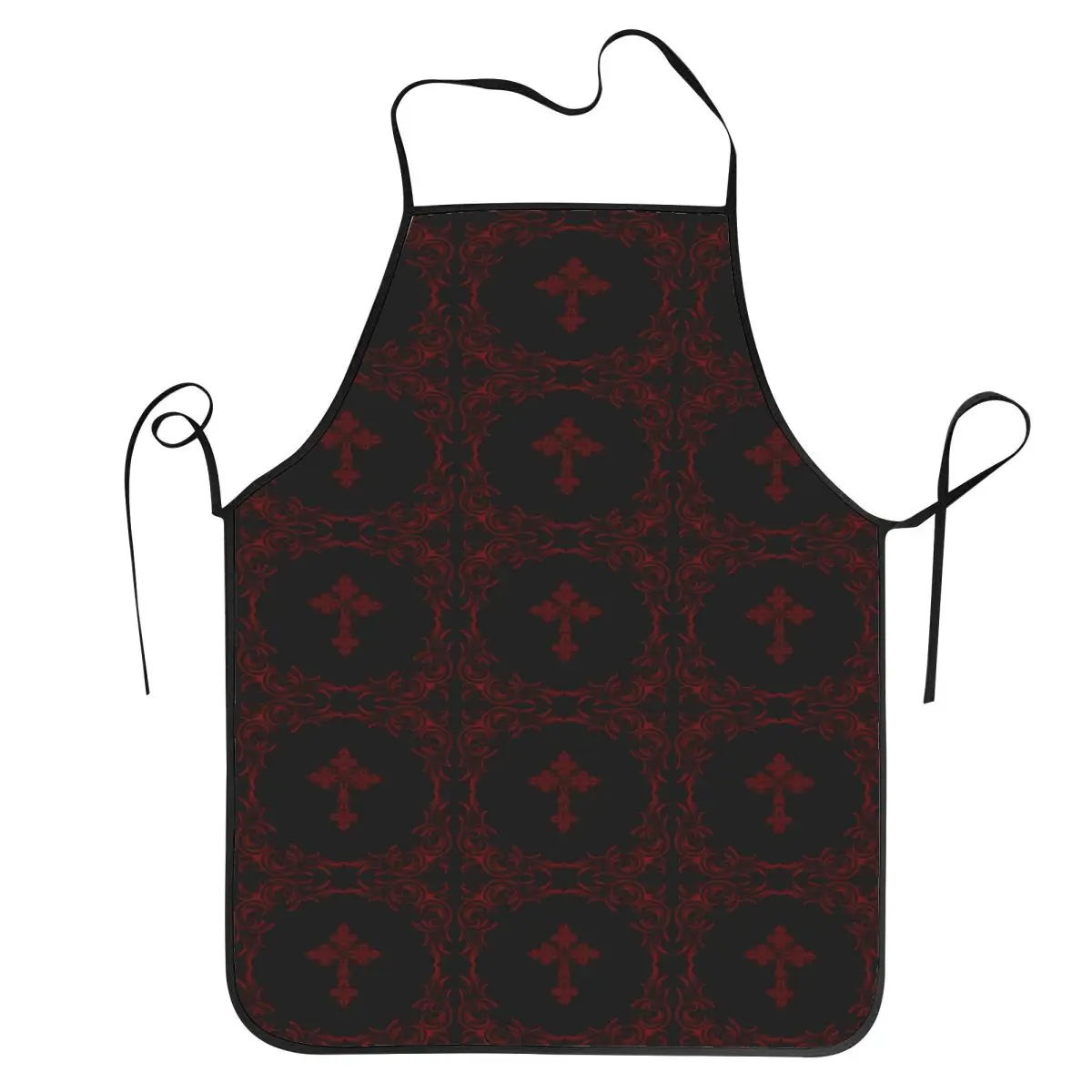Gothic Vampire Halloween Haunted Mansion Apron Chef Cooking Tablier Sleeveless Bib Kitchen Cleaning Pinafore for Women Men