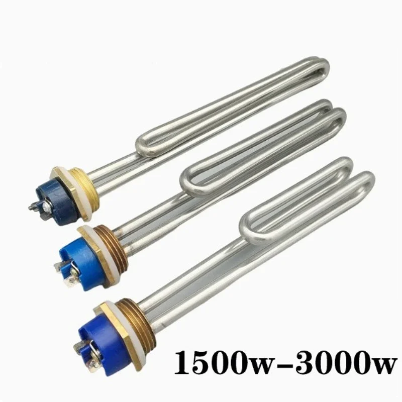 22.2cm/20cm/25cm 220V Screw-in Foldback Water Heater Element for 1.5kw/2kw/3kw Smith Water Heater Heating Tube Replacement