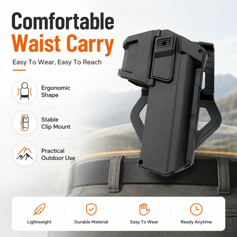 Adjustable Rotatable Waist Back Support Rigid Molded Carry Case Quick Pop-up Release Lock Hobby Model Accessories
