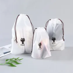 Borsa da viaggio impermeabile da 10 pezzi borsa per cosmetici custodia per trucco trasparente borsa da bagno portatile con coulisse per il lavaggio della custodia per la bellezza