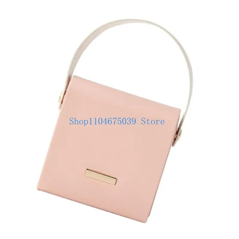 5ASD منظمي المجوهرات المدمجة لـ ON GO PU CASE مقصورات متعددة تؤمن قلادات أقراط أحمر الشفاه