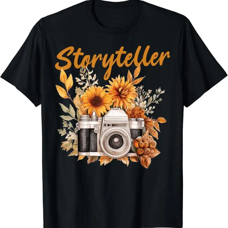 Photographer Vintage Floral T Shirt Storyteller Photography