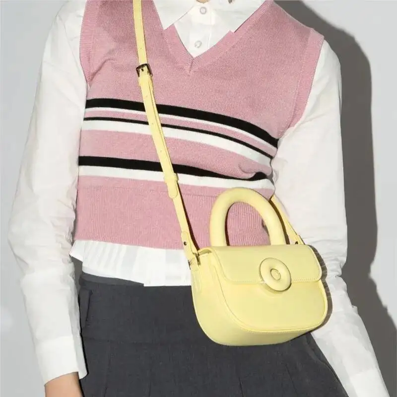 Bloom Sweet Cool Yellow Messenger Women Hot Girls Handle Y2k Hand Bag Female Haruku Aesthetic Crossbody Bags 2024 New