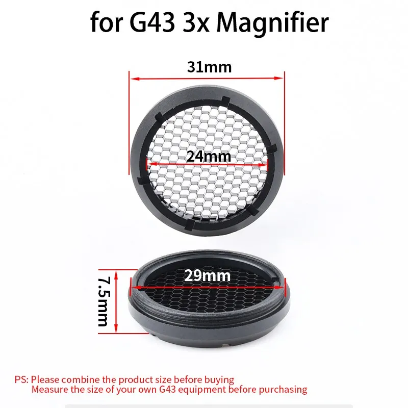 Metal Protective Cover Tactical Hunting Accessories For G33 G43 Anti-reflection Sunshade 4x FXD Magnifie Cap Scop Covers