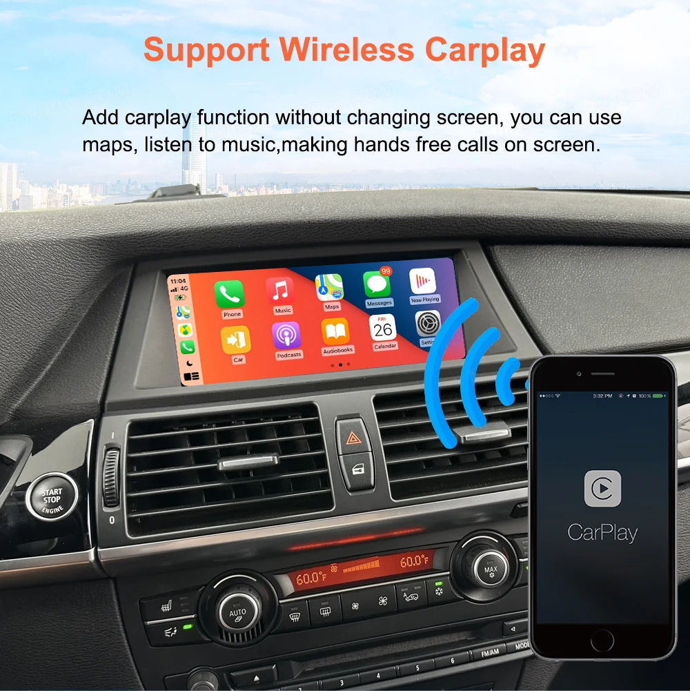 Bonroad Wireless CarPlay & Android Auto Mirror Link Funktionen Decoder für BMW CIC System 1 2 3 4 5 6 7 Serie X3 X4 X5 X6 MINI – Detail 5