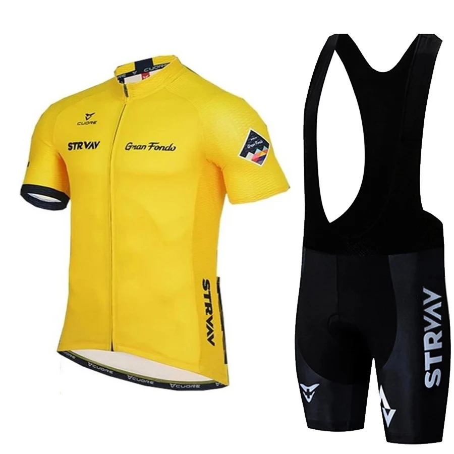 

Breathable Cycling Jersey Set for Men, Racing Bicycle Clothing Suit, Mountain Bike Clothes, Sportswear Team, STRVAV, 2022