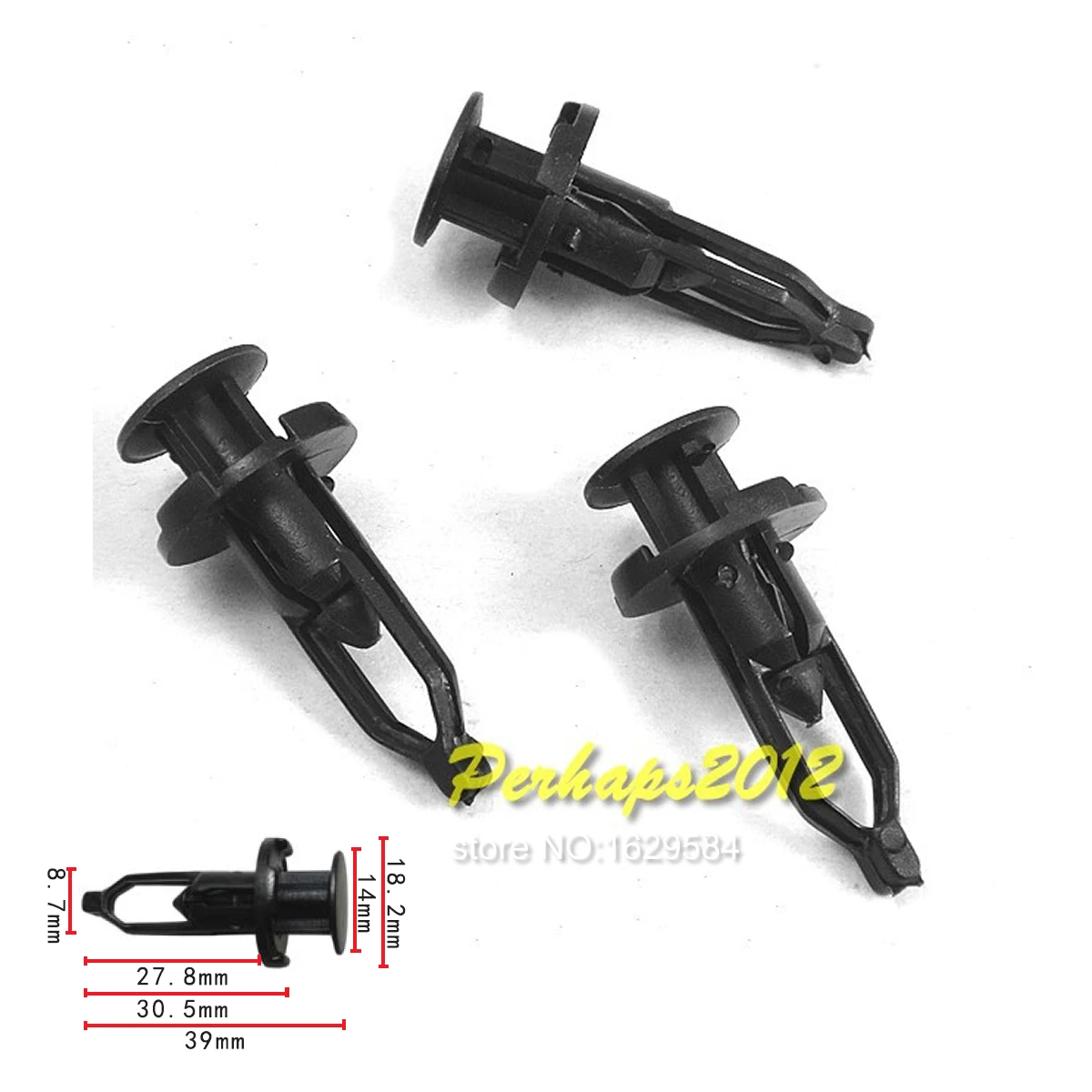 10/100x for Toyota Lexus Bumper Retainer Clips Part# 52161-02020  5216102020  52161-16010 5216116010