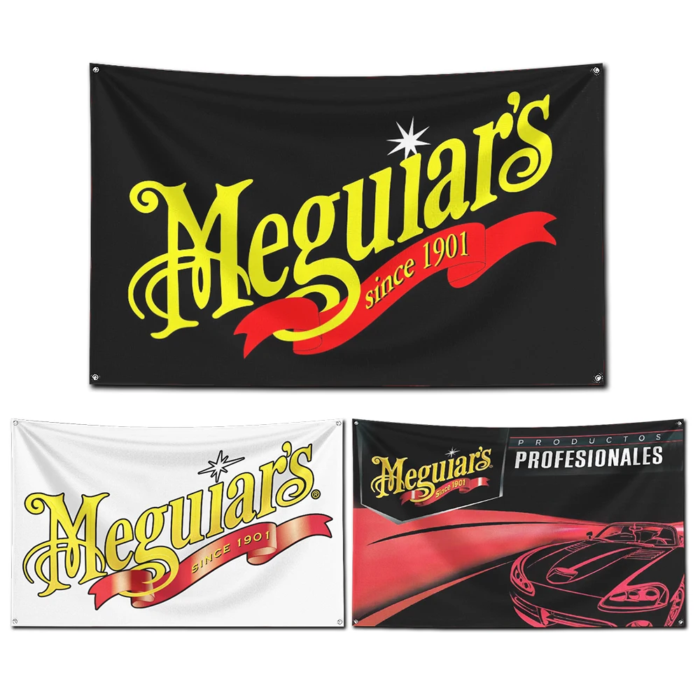 Ft Meguiars Flag Polyester Digital Printing Banner for Garage Wall Art Out Door Decoration With Brass Grommets