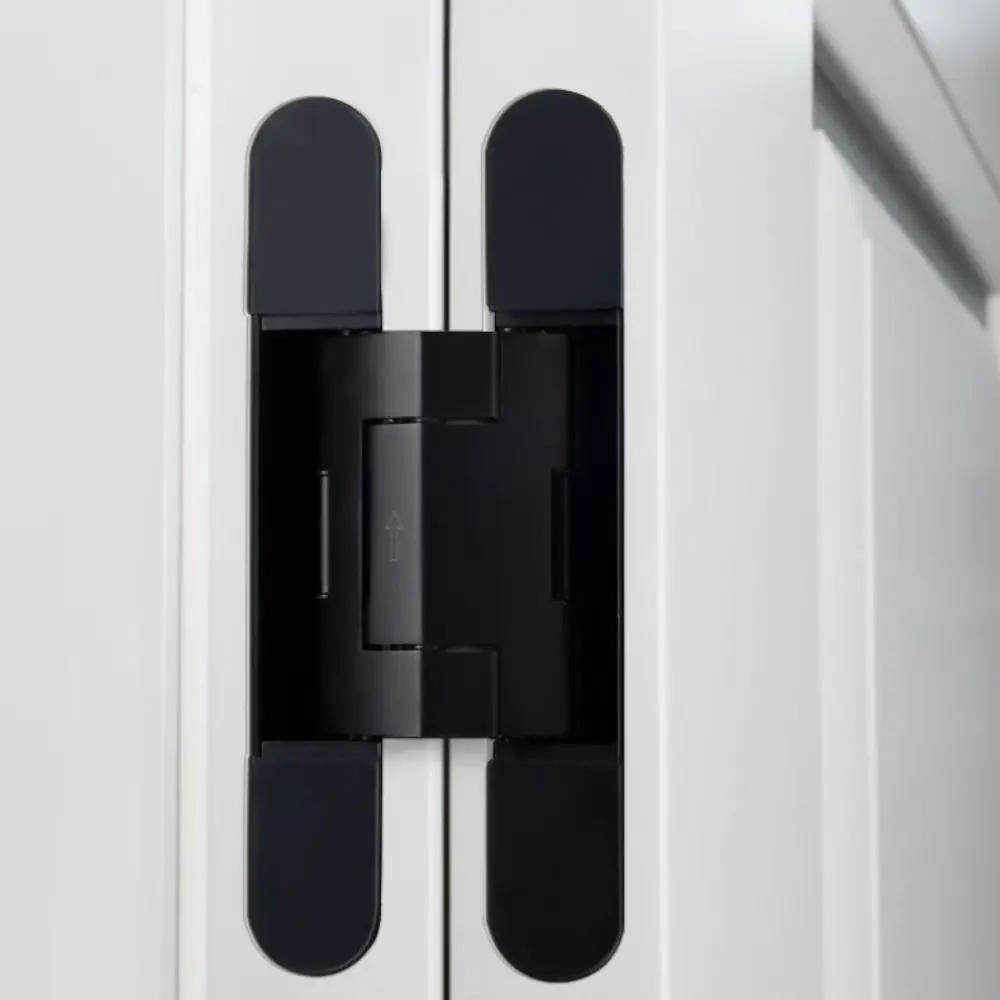 Silent Close Hydraulic Adjustable Hinge Invisible Mounting Folding Automatic Door Closing Device Furniture Fittings Adjustable