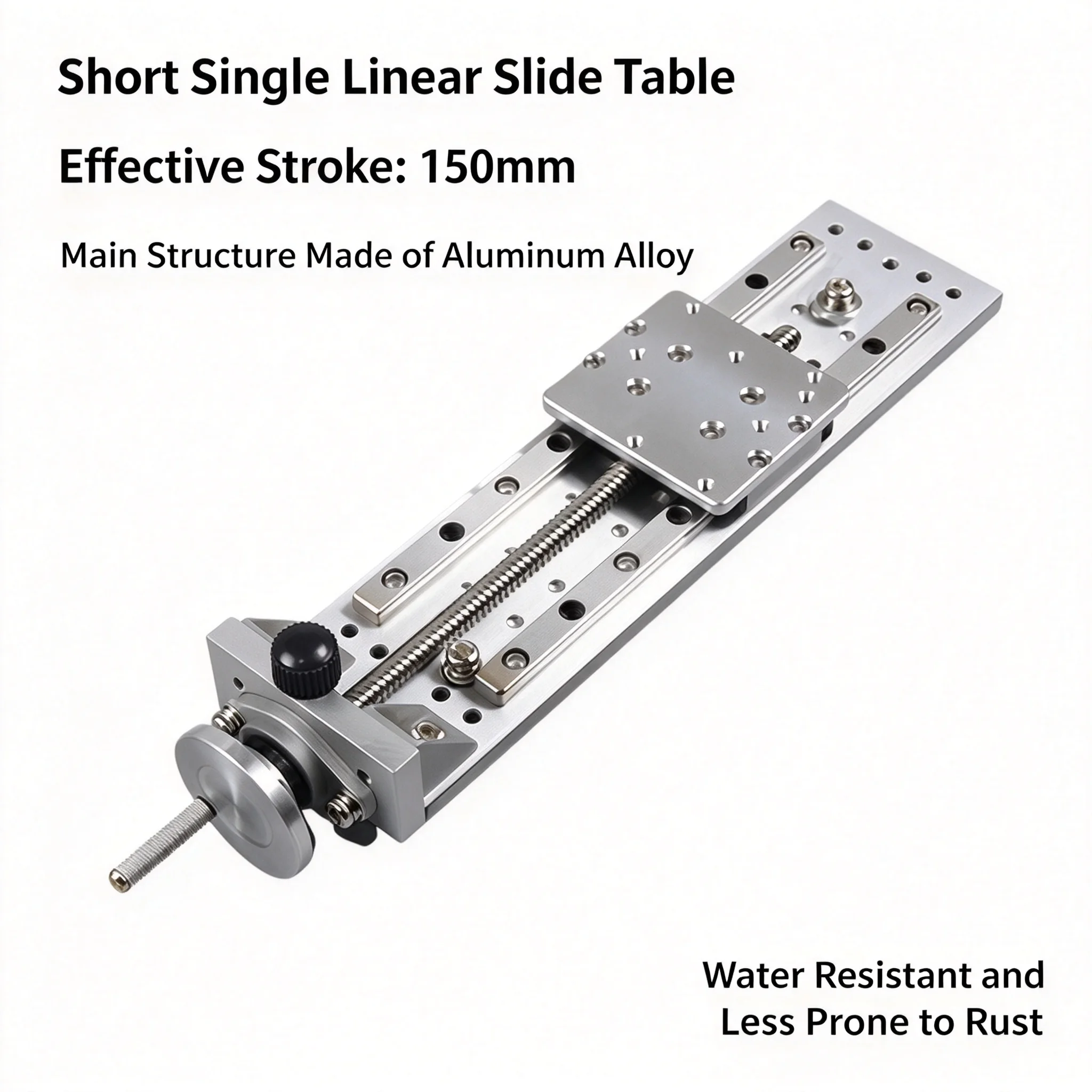 Precision small ultra-thin manual sliding table cross combination linear translation guide rail module screw drive line gauge