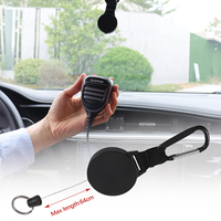 1/2PCS Retractable CB Radio Microphone Hanger Car Platform Retractable Tether Heavy Duty for Baofeng Wouxun