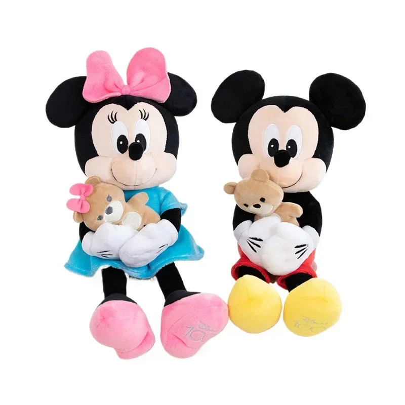 Juguete de peluche de Mickey Minnie Mouse de Disney, colección de muñecos de Anime de peluche, peluches para niños, regalos de cumpleaños y Navidad para niña