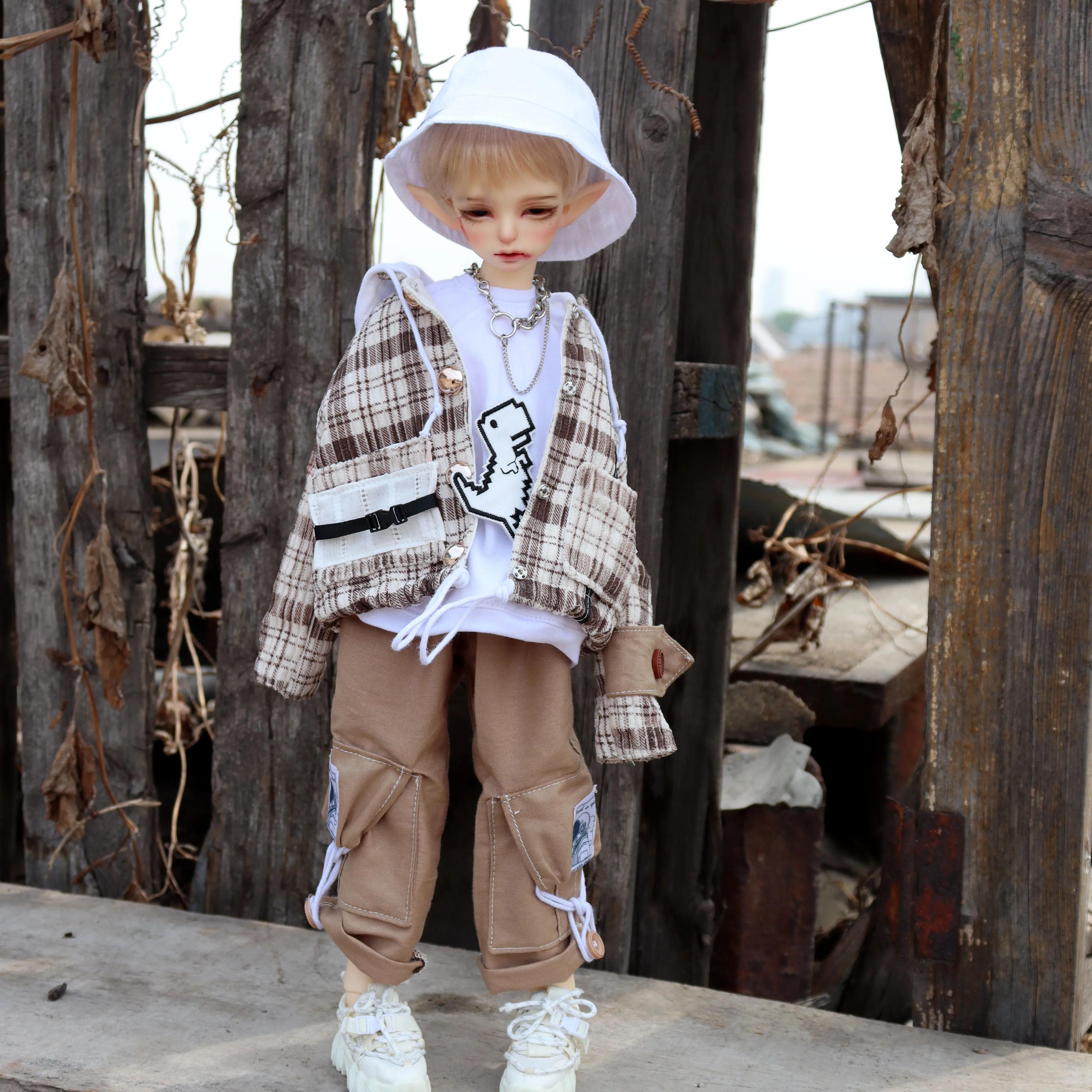 BJD doll clothes set suitable for 1/4 1/6 size bjd boy clothes cute cartoon suit  jacket 1/4 1/6 doll accessories (five points）