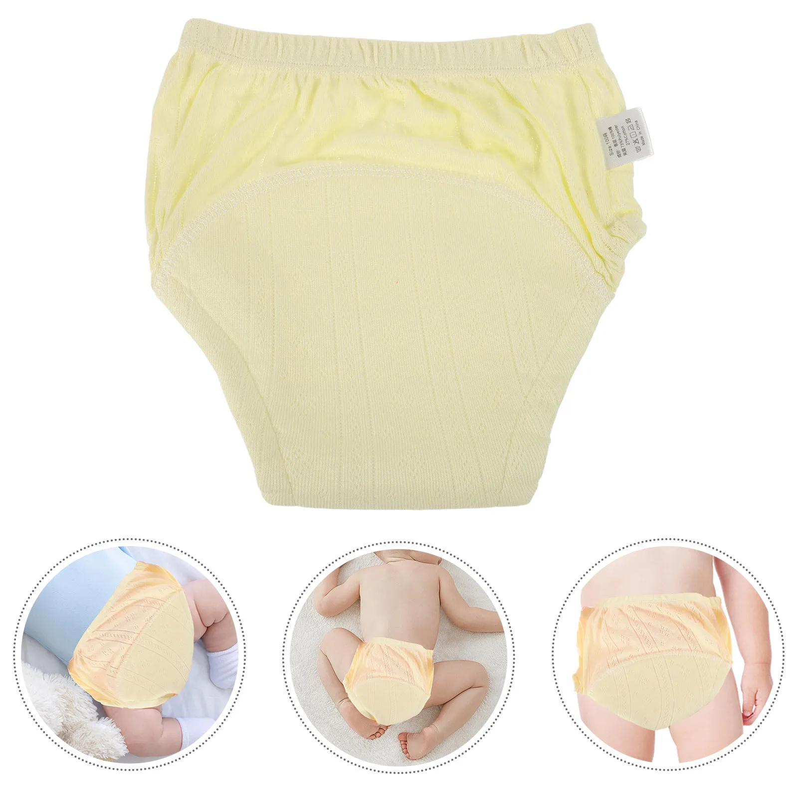 

Детские обучающие тканевые подгузники, моющиеся водонепроницаемые штаны для малышей, дышащая сетчатая конструкция, герметичная защита, легко подтягивается