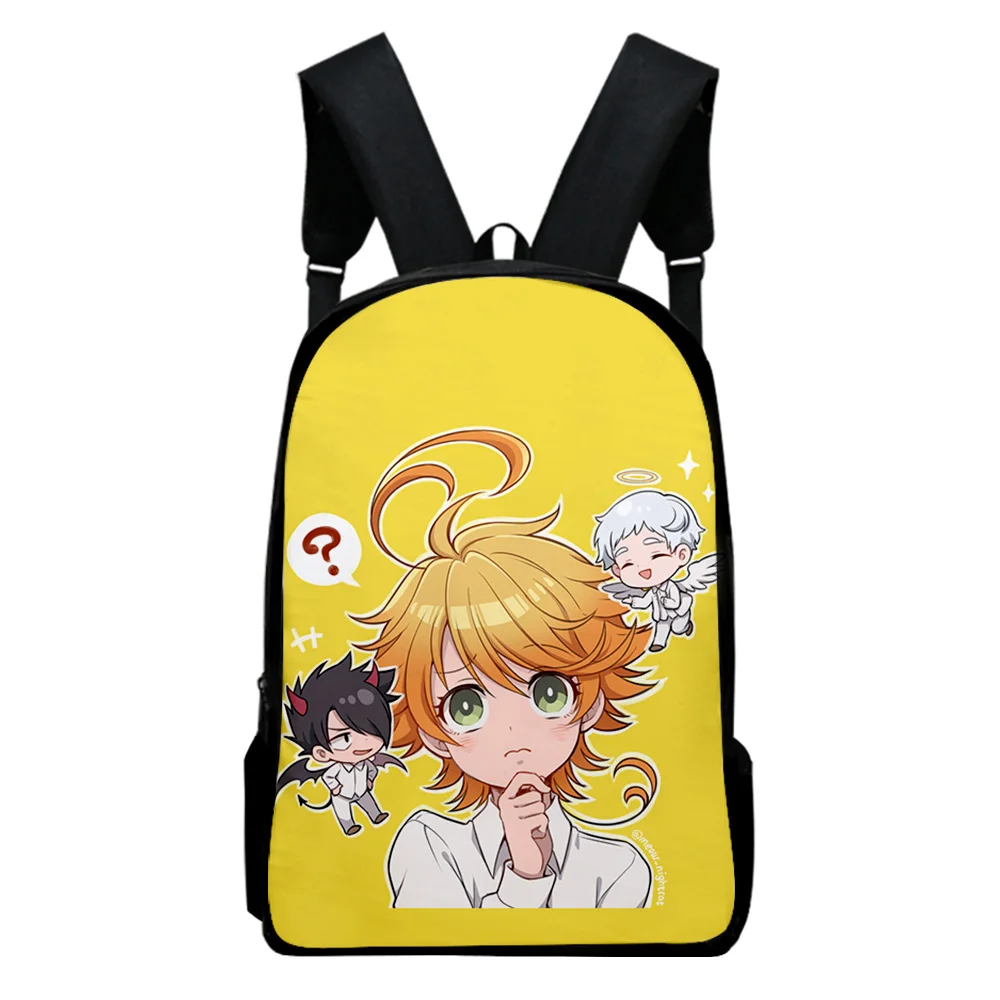 

Harajuku Cool The Promised Neverland Notebook Backpacks pupil School Bags 3D Print Oxford Waterproof Boys/Girls Laptop Backpacks