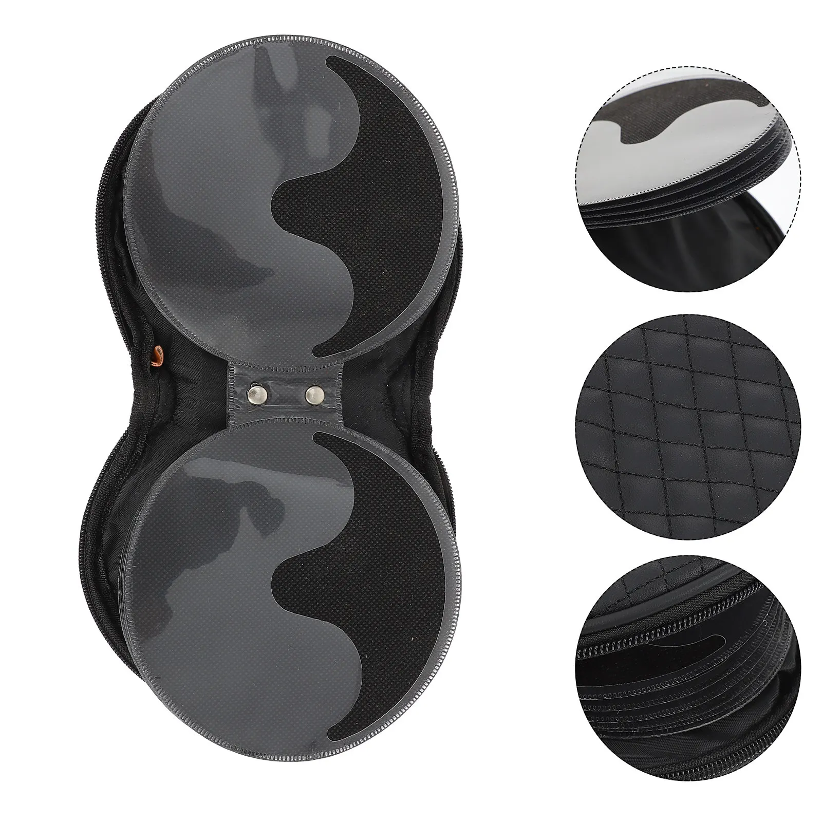 1Pcs Vintage Embroidered Plaid Cd Storage Bag Large Capacity Multi-Functional Disc Protection Case for Car Home Travel Use