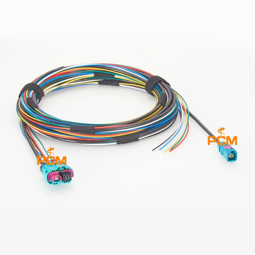 Waterproof H MTD  E6K14M-1CAZ5-Z to  E6S10A-1CAZ5-Z MQS Hybrid Power Cable Automotive Ethernet Harness for LiDAR Radar Camera