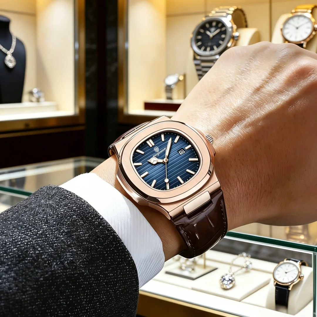 PAAZOMU นาฬิกาข้อมือผู้ชายทรงส - Luxury Watch Nice บทวิจารณ์และราคา