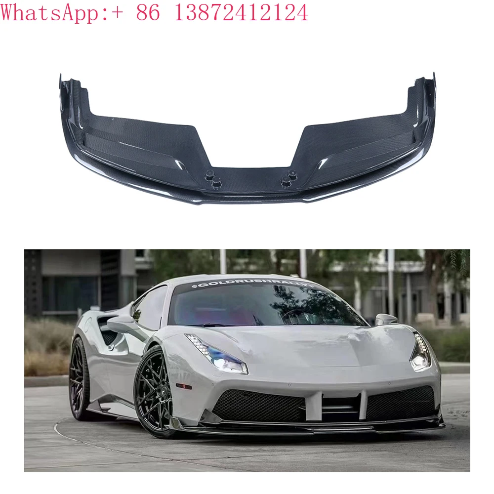 Vorstein Style Wet Carbon Fiber Front Lip Diffuser Spoiler for Ferrari 488 GTB High Quality Bodykit Auto Parts New Condition
