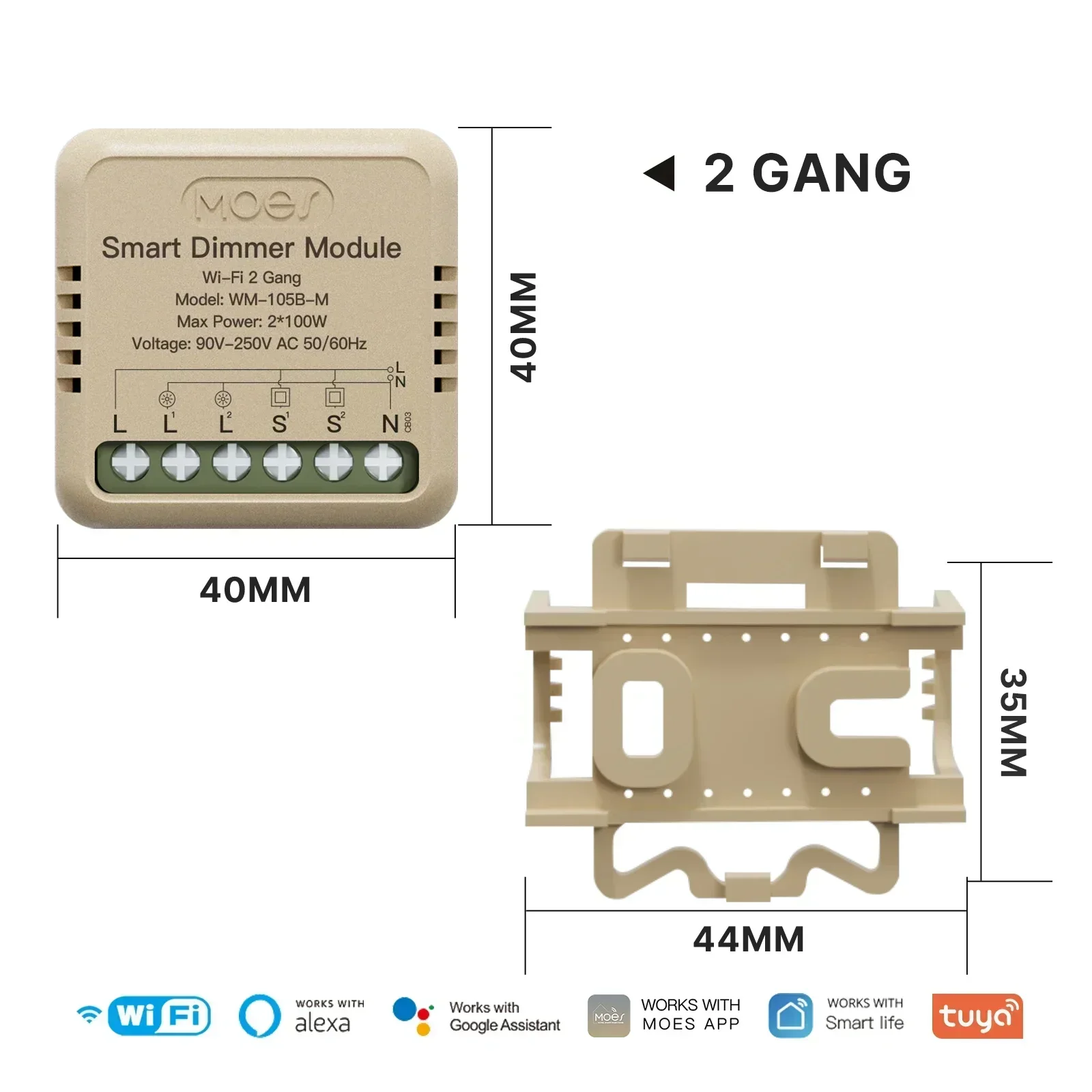 MOES Mini Tuya WiFi/Zigbee Smart Switch/Dimmer Modul DIY Modul Licht Schalter 1/2 Gang Fernbedienung Arbeit alexa Google Hause 6