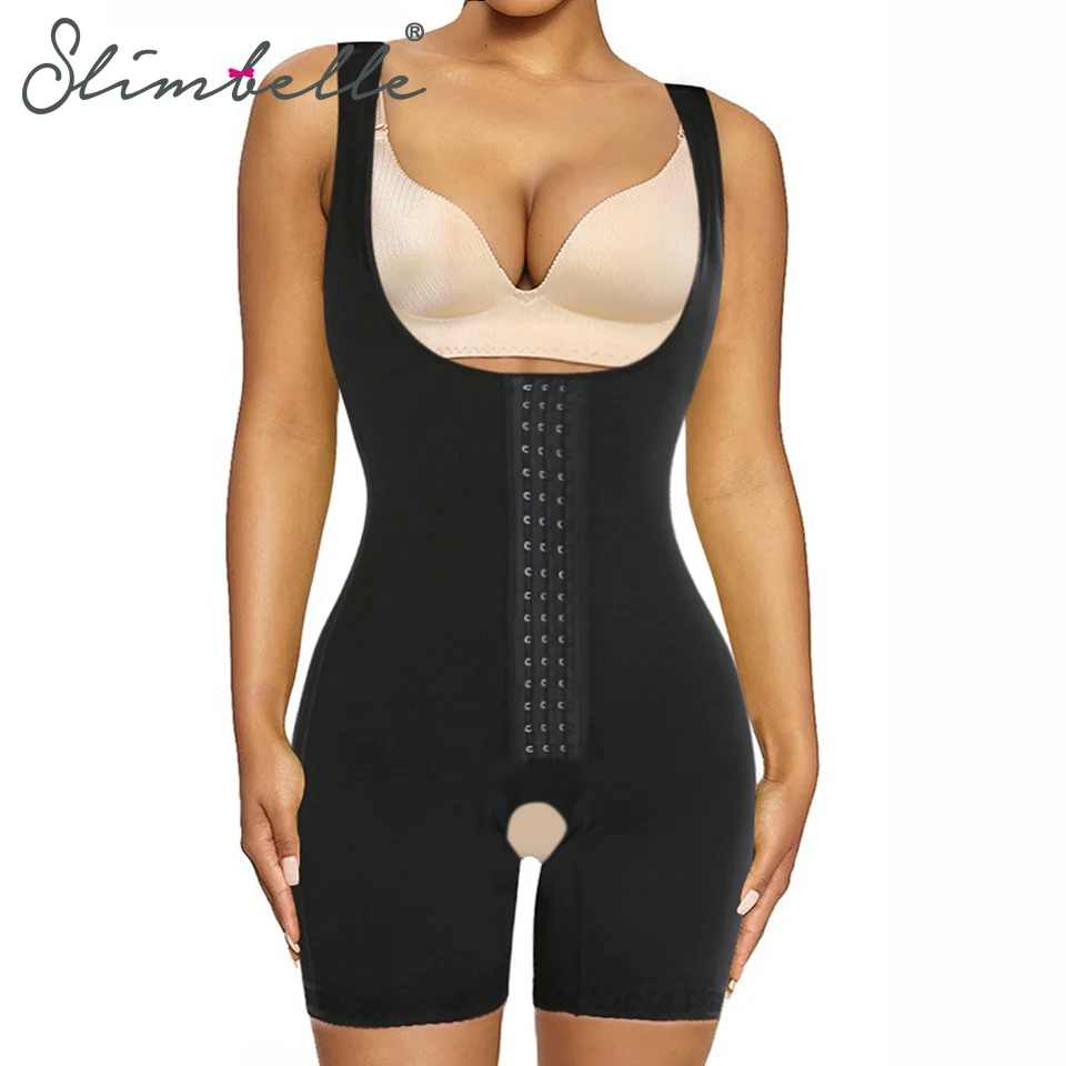 

Shapewear for Women Waist Trainer Tummy Control Fajas Colombianas Full Body Shaper Thigh Shaping Hooks Open Bust Bodysuit