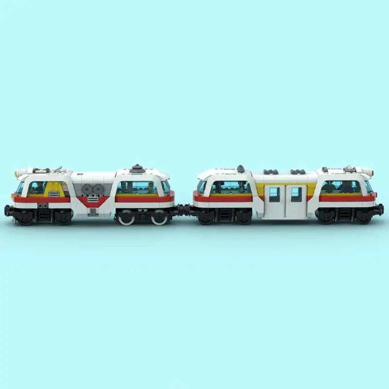 MOC City Traffic Series Future Railway Trains Carriages Vehicle Models Building Blocks Assemble High-Tech Bricks Children's Toys