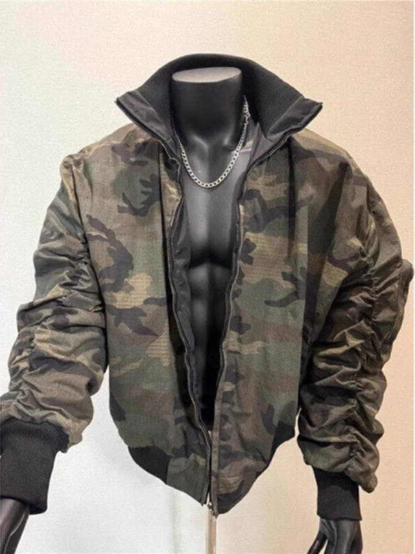 

Cleanfit Double-Sided Wear Camouflage Flight Jacket Men's Style 2025 New American Hard Man Short Coat Loose Fit Spring Outerwear