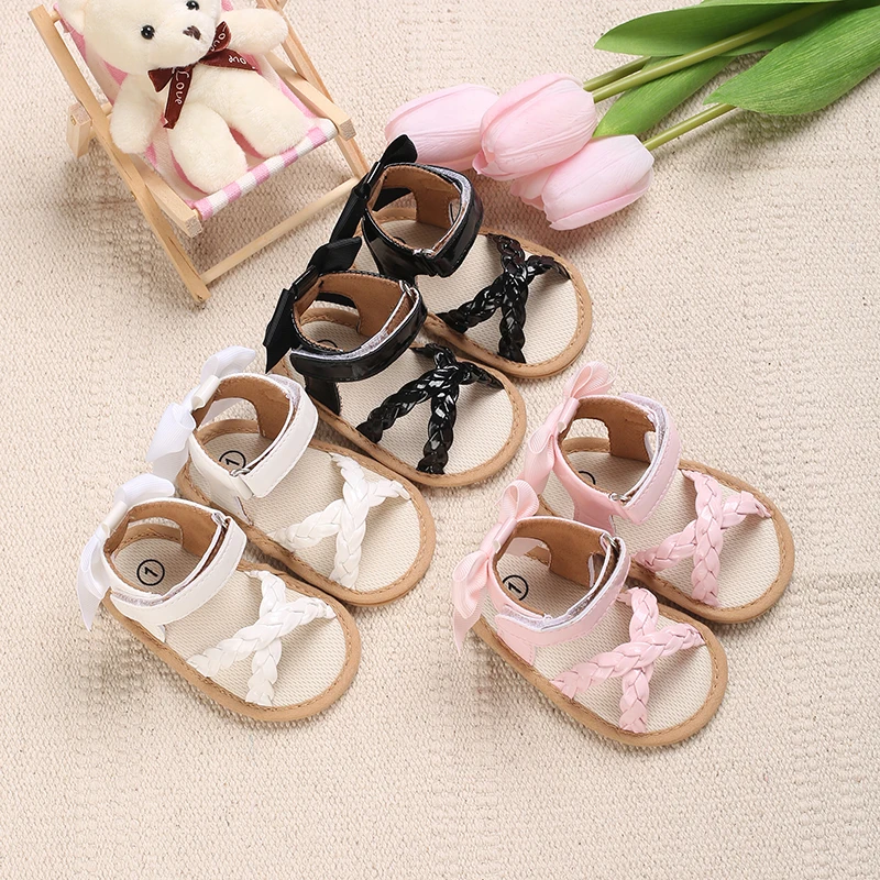 0-18M Newborn Baby Girl Sandals With Flat Rubber Sole And Anti Slip For Girls And Toddlers Summer Casual Beach Sandals For Infa