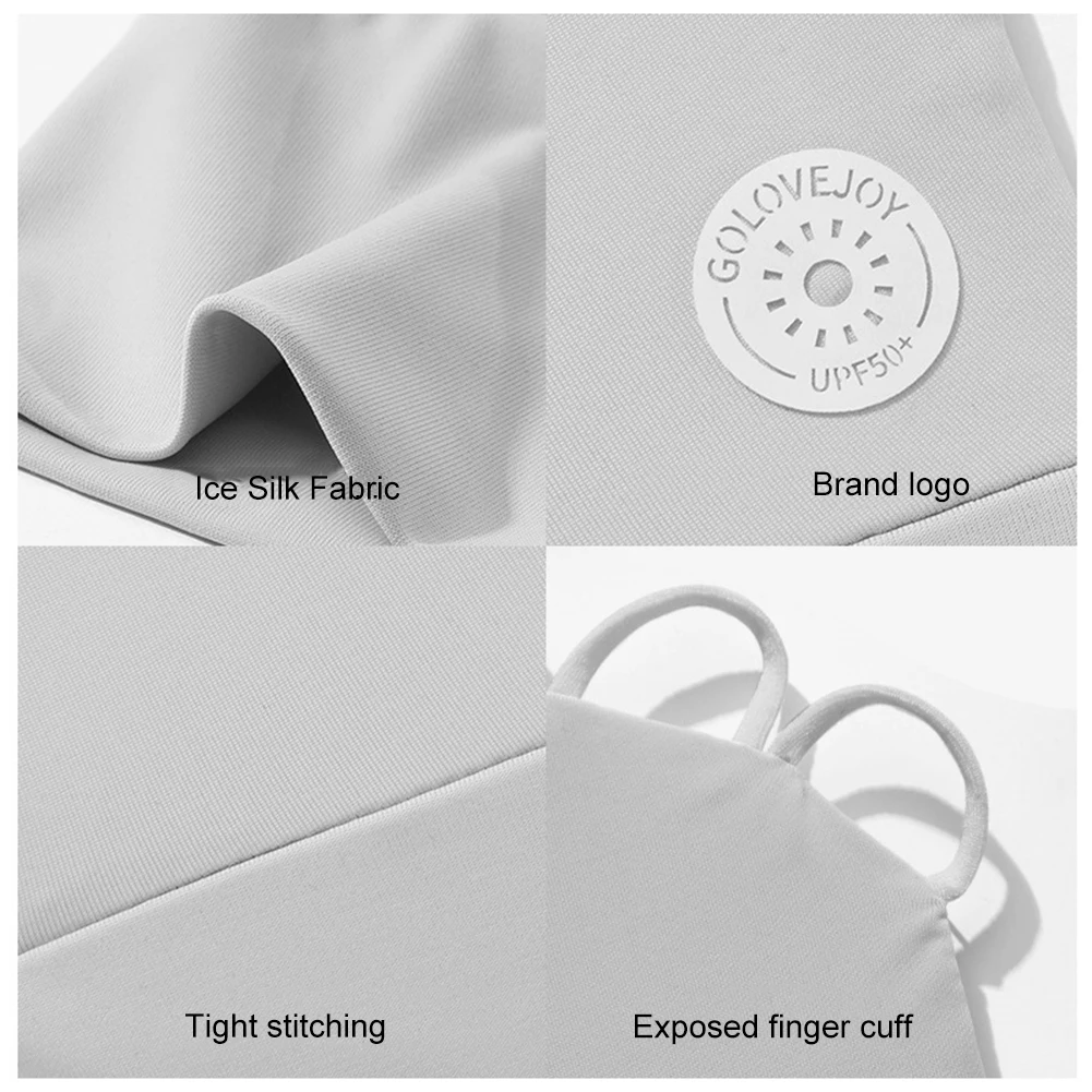 

Women Sun Protector Gloves Cool Breathable Sun UV Protector Golf Glove Ice Silk Hollow Palm Elastic Left & Right Hand